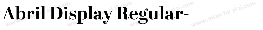Abril Display Regular字体转换